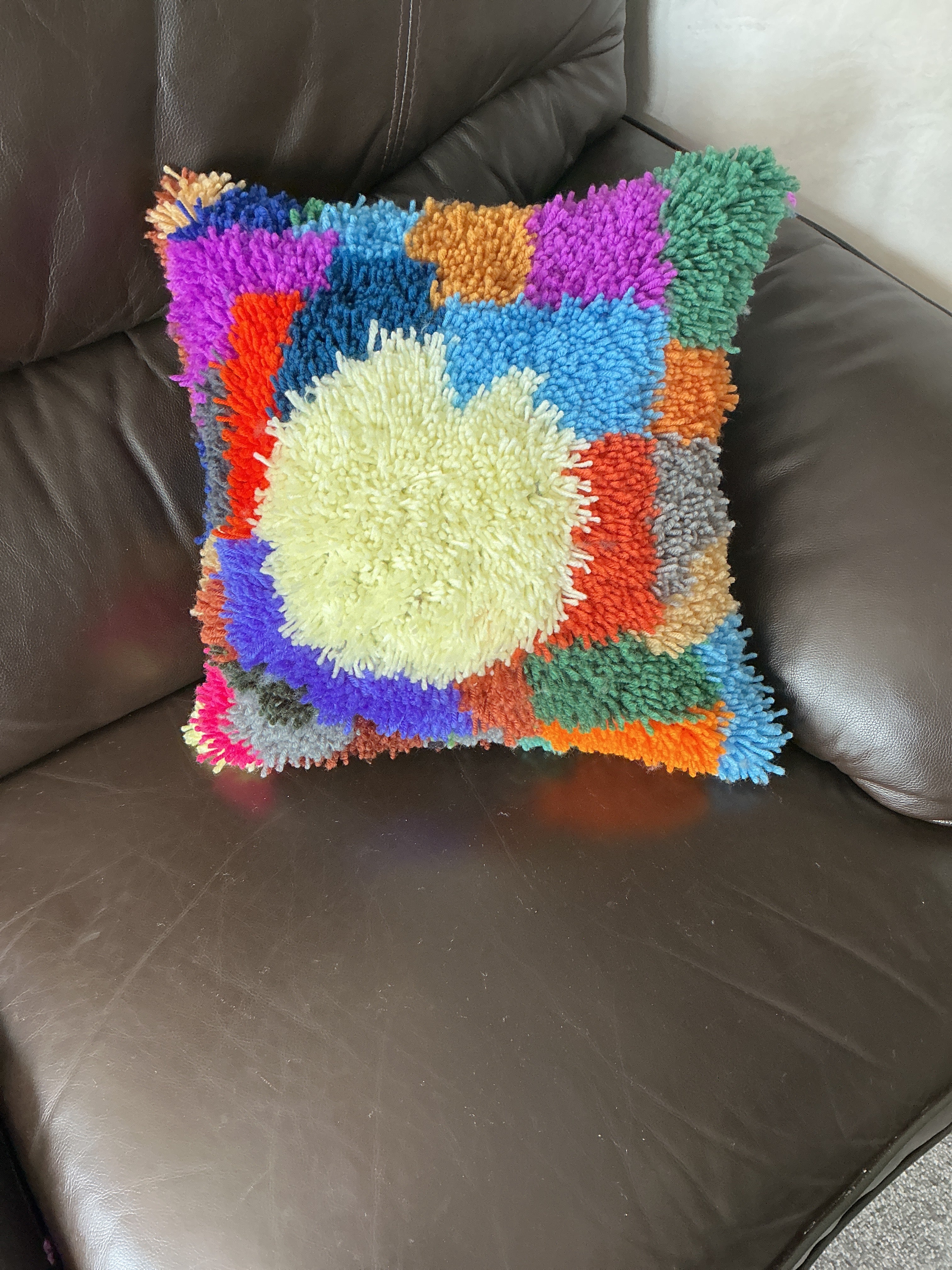 Colourful moon cushion