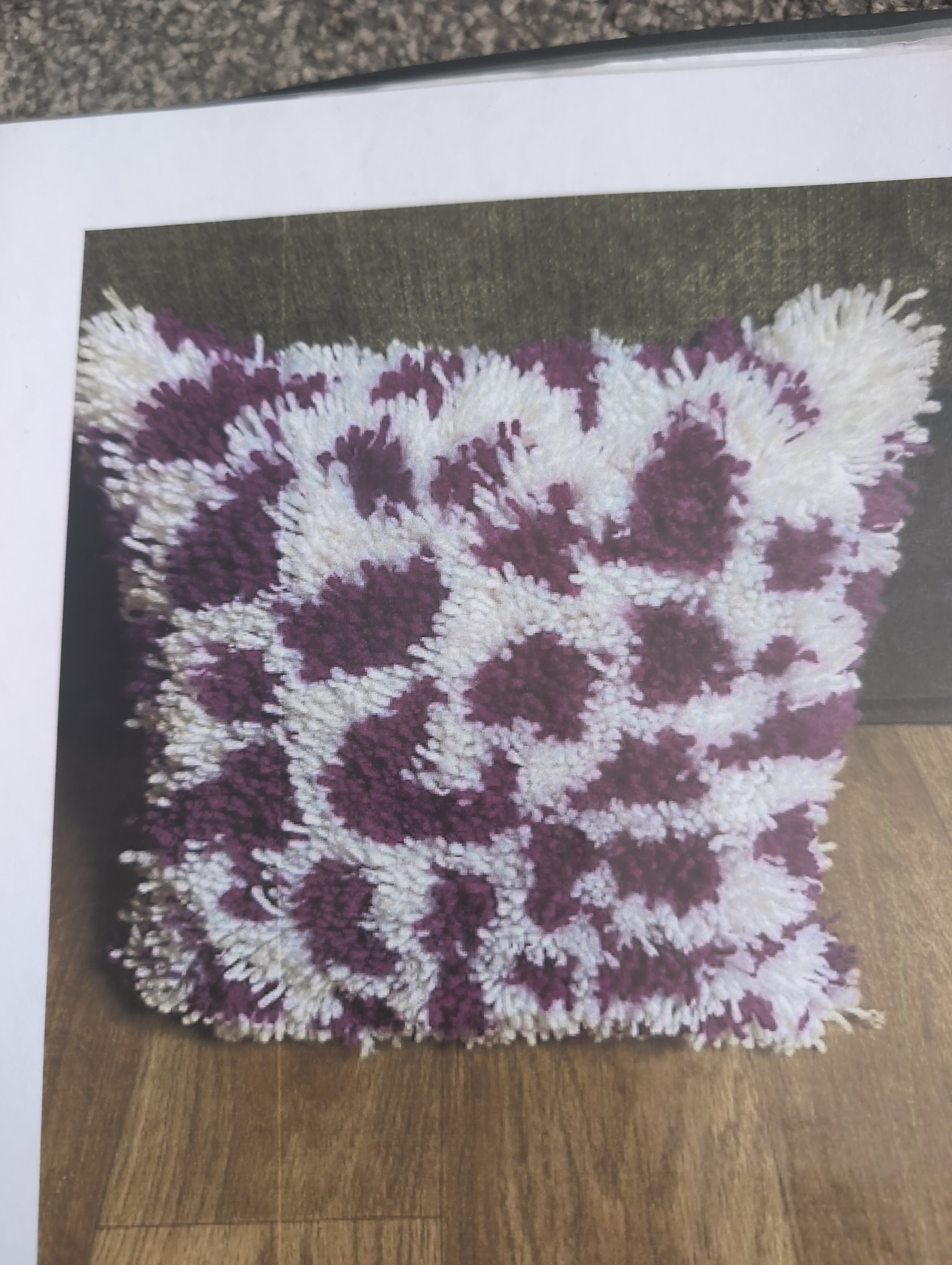 Purple prints cushion