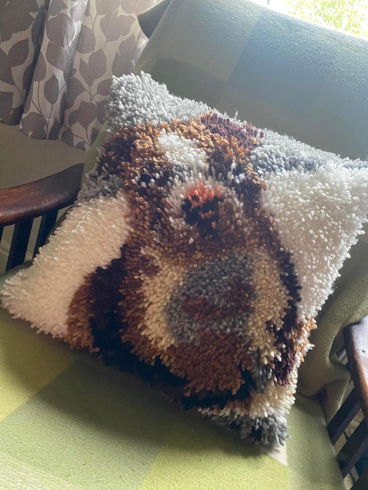 Staffordshire bull terrier dog cushion