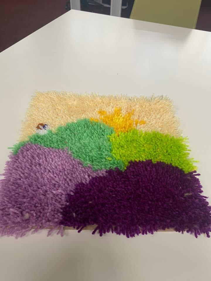Lavender hill cushion